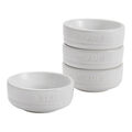 4-pc, condiment dishes, White,,large