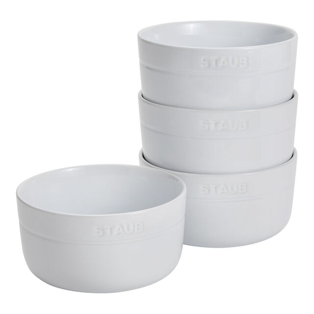 4-pc, Cereal Bowl Set, White